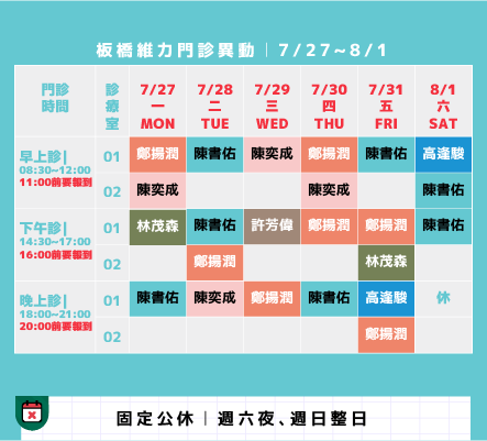 維力骨科門診異動